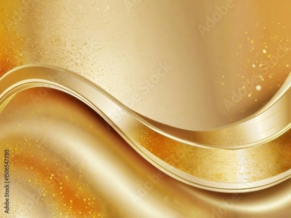 Fototapeta abstract background with golden wave