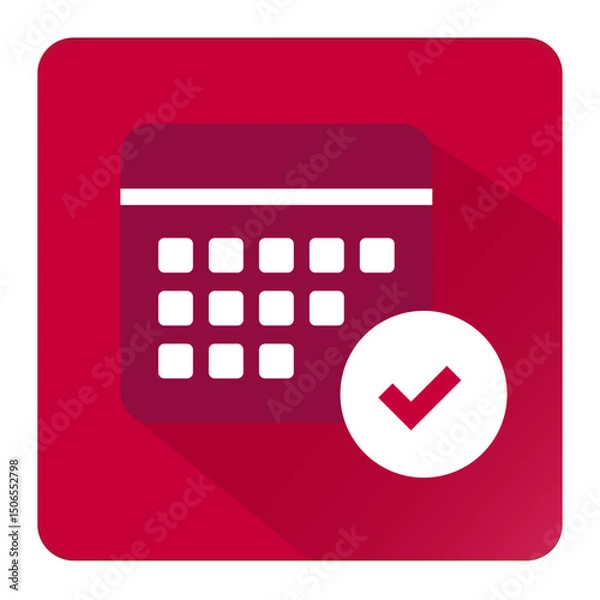 Obraz Appointment Schedule Icon. Calendar with checkmark indicating confirmed meeting or scheduled event.