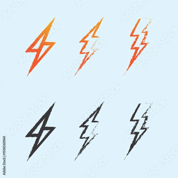 Fototapeta Thunderbolt Vector Logo for Lightning Energy Business, Speed Branding, and Electric Power Solution