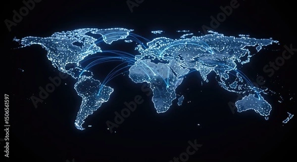 Obraz Global network map