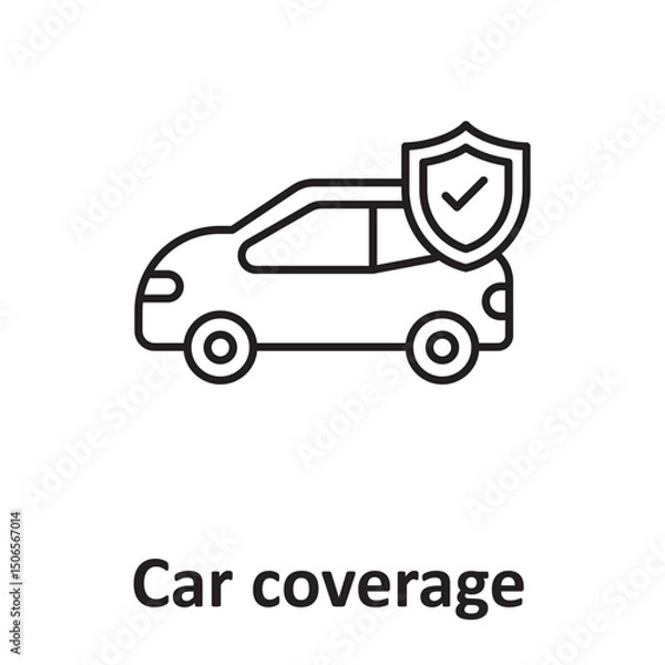 Fototapeta Car coverage :Vector Icon which can easily modify or edit