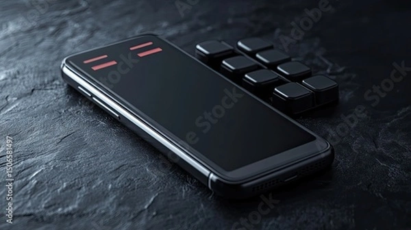 Fototapeta A smartphone with a fully charged battery, symbolizing long-lasting reliability and modern technology.