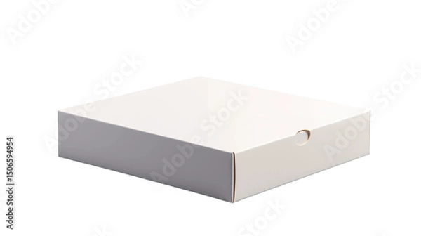 Fototapeta Blank White Cardboard Box Packaging Mockup for Product Presentation and Branding Design