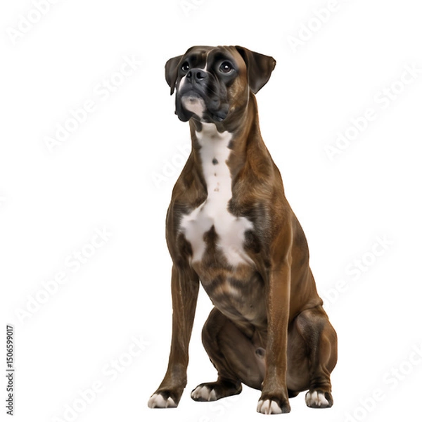 Obraz Boxer Working Dogs Transparent background