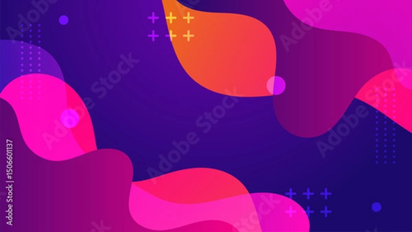 Fototapeta Wave Fluid Gradient Vector Background