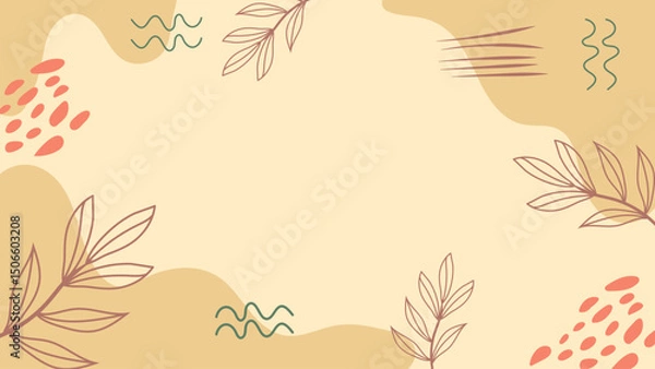 Fototapeta Hand Drawn Flat Vector Background