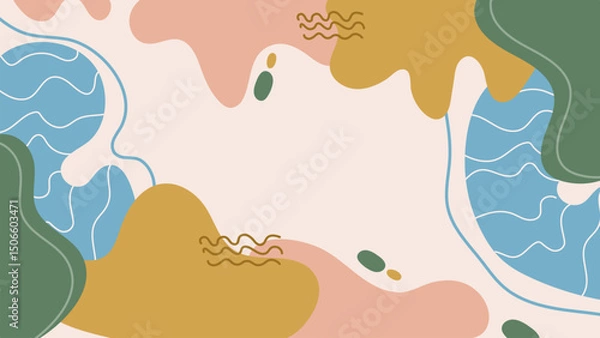 Fototapeta Hand Drawn Flat Vector Background