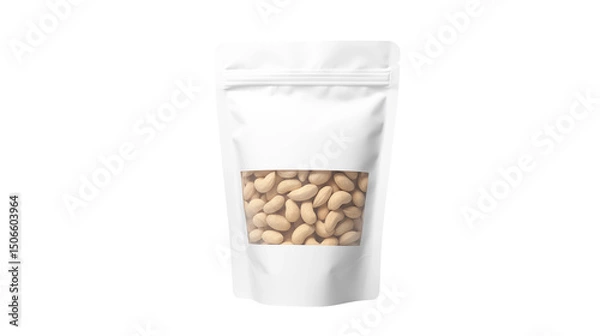 Obraz Roasted Cashews in Stand Up Pouch Packaging Ready for Snacking or Wholesale Distribution