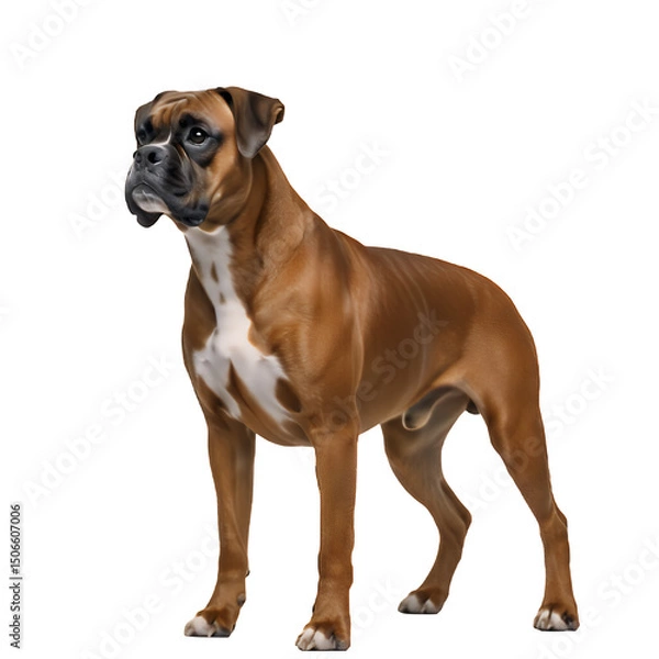 Obraz Boxer Working Dogs Transparent background