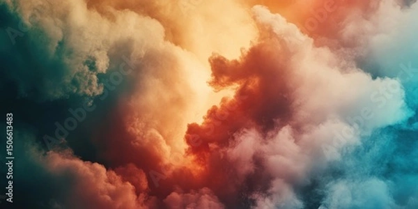 Fototapeta Dramatic Celestial Canvas: A Symphony of Color in the Sky