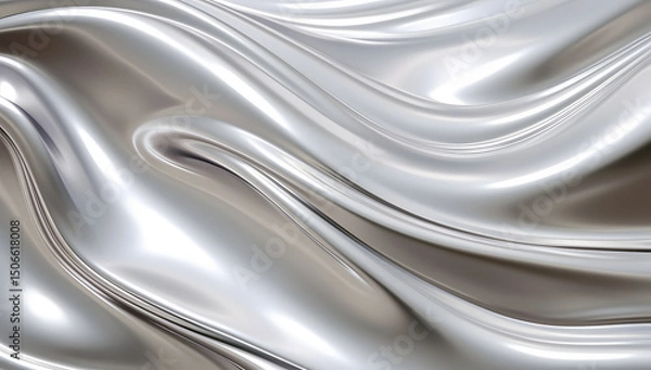 Fototapeta Silver abstract background with room for copy space image
