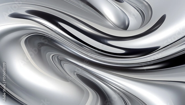 Fototapeta Silver abstract background with room for copy space image
