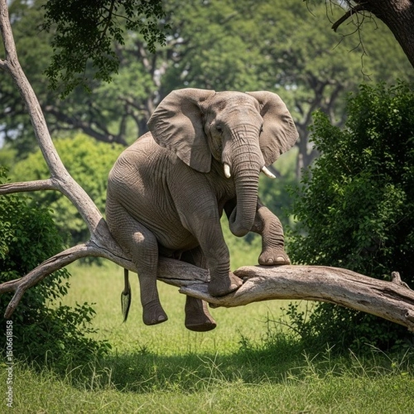 Obraz elephant in the zoo