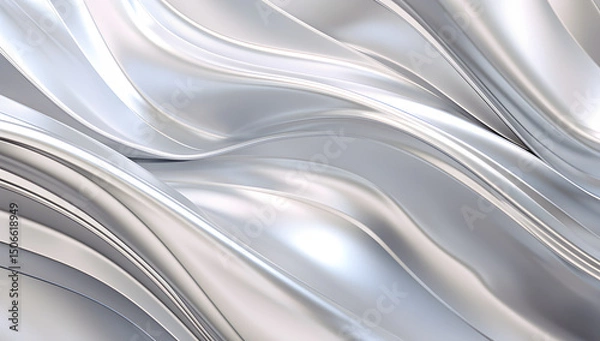 Fototapeta Silver abstract background with room for copy space image
