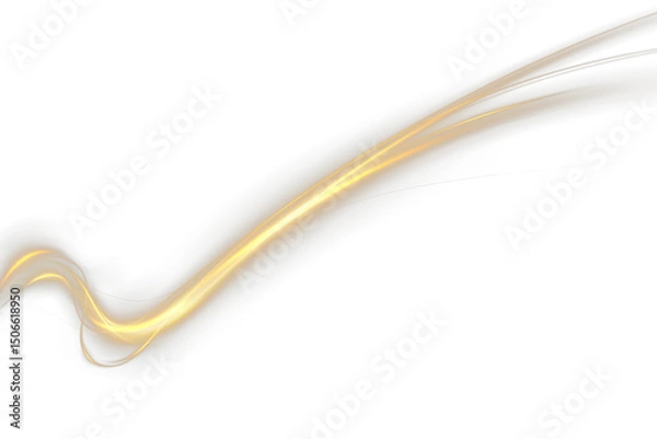 Fototapeta Glowing Golden Spiral Light Trail Effect – Abstract Twisting Shine, Sparkling Energy Line, Futuristic Speed Glow, Magic Swirl Motion Design with Transparency for Illustration or Banner.PNG