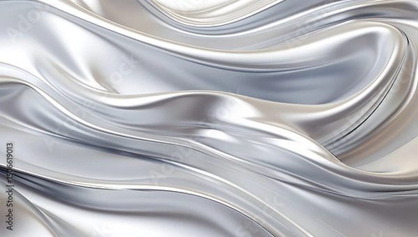 Fototapeta Silver abstract background with room for copy space image
