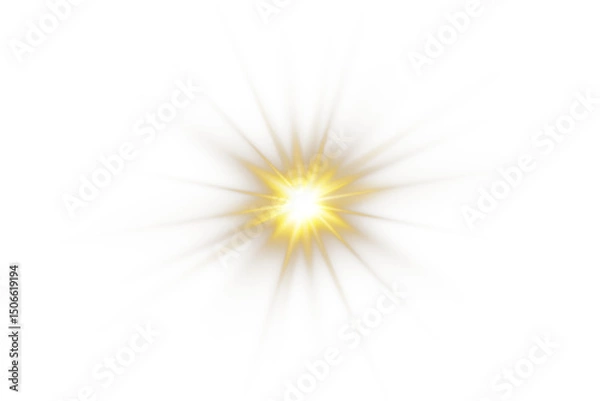 Fototapeta Stunning Sunburst Explosion of Radiant Light – A Brilliant, Fiery Blast of Glowing Energy and Heat, Featuring a Dazzling Celestial Pattern of Luminous Solar Power in a Cosmic Sky