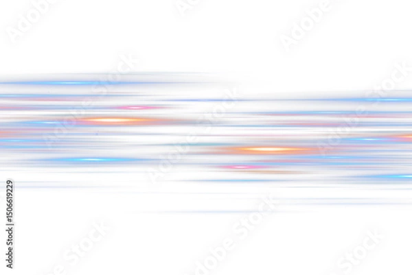Fototapeta Blue Light Speed Motion Lines – Abstract Vector Effect for Banner, Futuristic Dynamic Stripes , Glowing Streaks for Technology Design, Fast Movement Illustration.PNG	

