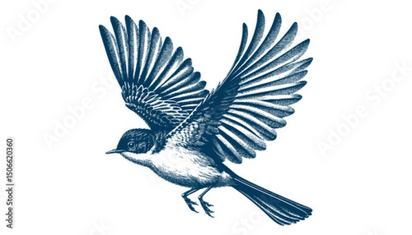 Obraz Acadian Flycatcher bird vector