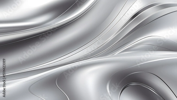 Fototapeta Silver abstract background with room for copy space image
