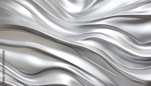 Fototapeta Silver abstract background with room for copy space image
