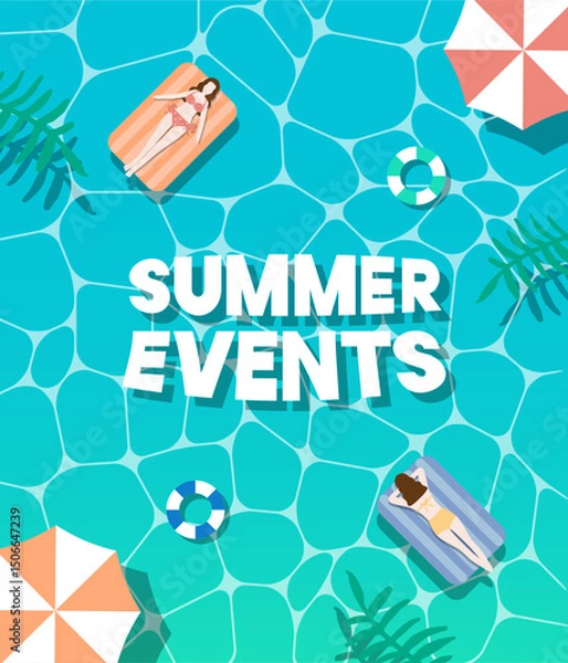 Fototapeta 여름 이벤트 배너 일러스트 배경 이미지