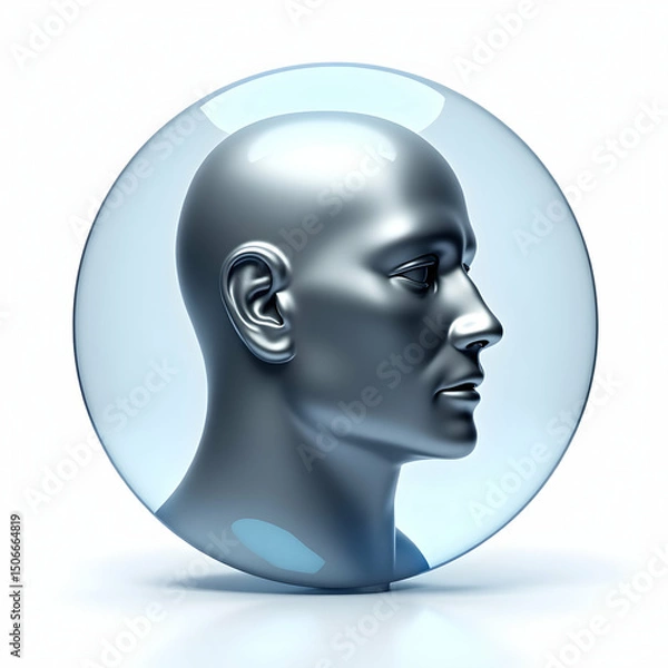 Fototapeta Profile 3D icon isolated on transparent background ideal for UI-based applications and creatives  