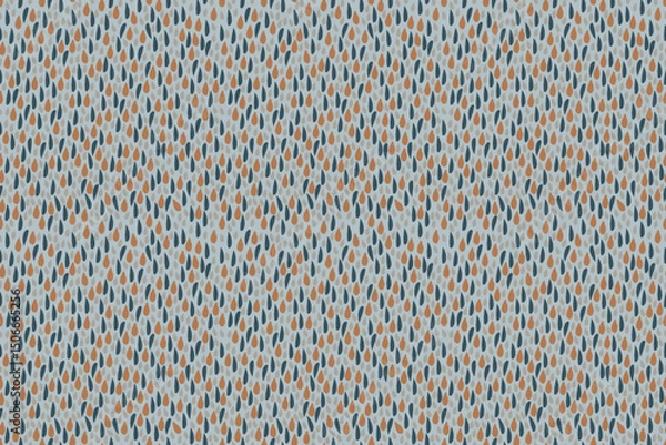 Obraz Beautiful Scandinavian seamless pattern with colorful uneven polka dots on  light blue background. Abstract spots. For backgrounds, wallpapers, textiles, packaging, or  website.