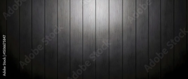 Obraz dark wood wall texture background in black and white gray ultra wide