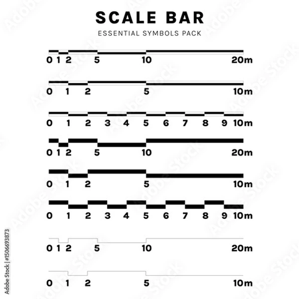 Obraz Vector Architectural Scale Bars