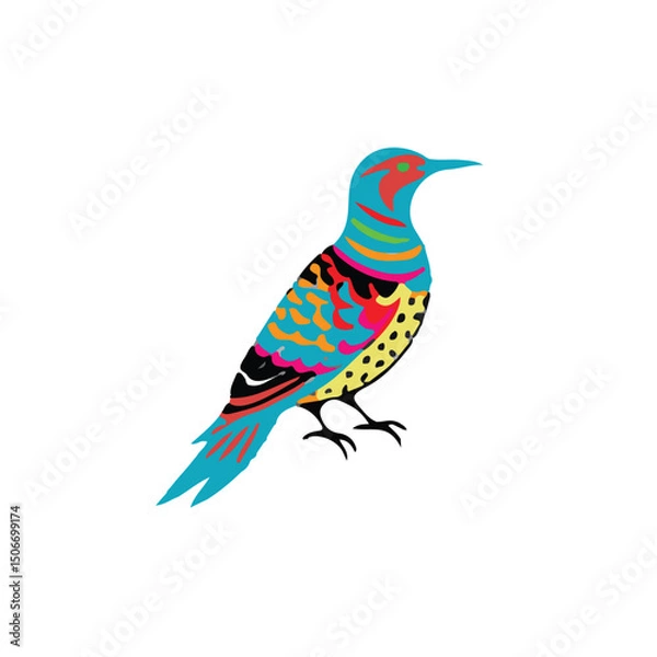 Obraz  Beautiful Colorful Birds Vector 