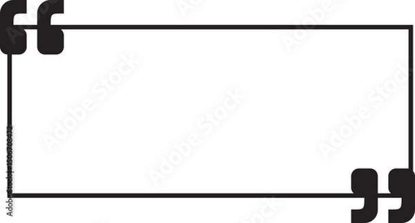Fototapeta Quote box template graphic. Blank space frame for illustration and element