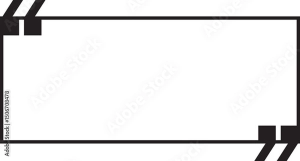 Fototapeta Quote box template graphic. Blank space frame for illustration and element