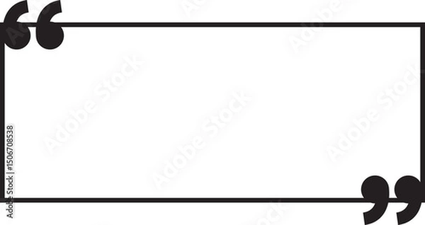 Fototapeta Quote box template graphic. Blank space frame for illustration and element