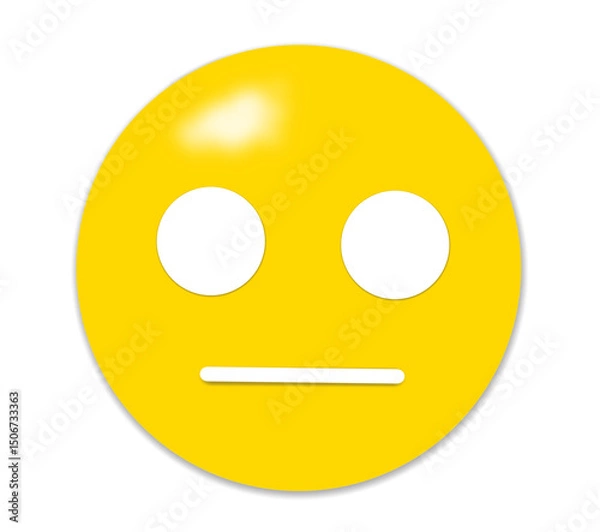 Fototapeta Unhappy grumpy face transparent background