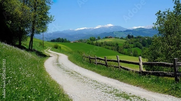 Obraz country road in the mountains