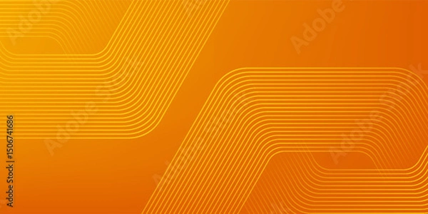 Fototapeta Orange abstract background. Minimal pattern. Vibrant gradient geometric lines. Modern design. Suit for banner, cover, business, flyer, poster, website, brochure, corporate