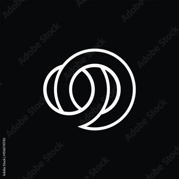 Obraz Elegant Dual Loop Monogram Concept