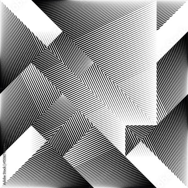 Fototapeta Основные RGB op art modern background, creative dynamic pattern, vector texture