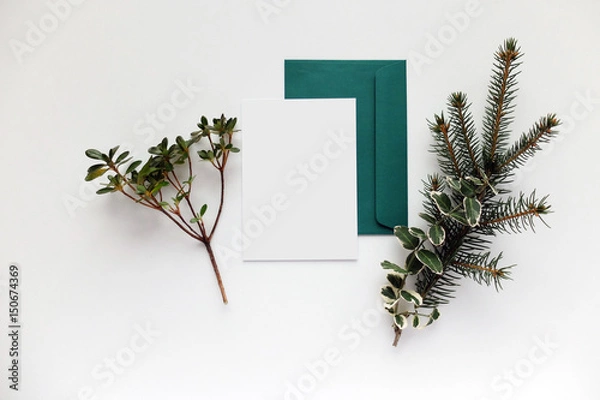 Obraz invitation mockup, green, 