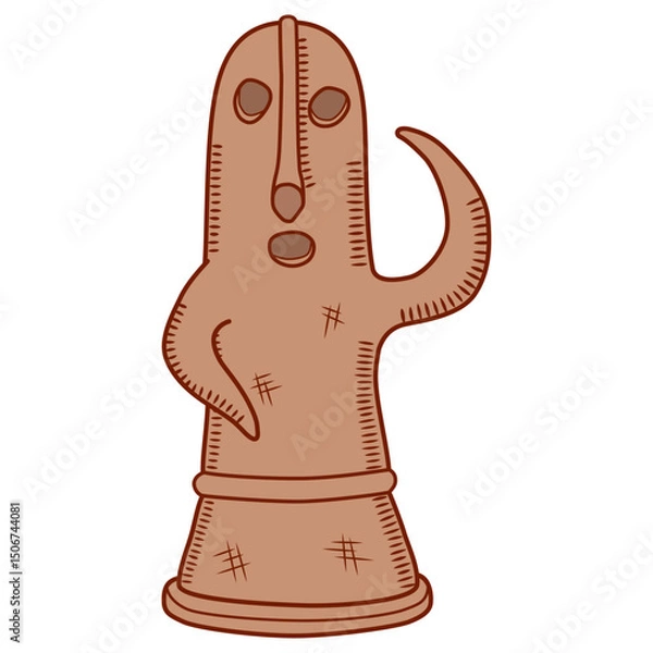 Obraz 古墳時代の埴輪のイラスト／Illustration of Haniwa from the Kofun period