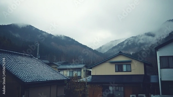 Obraz mountain village in the alps
