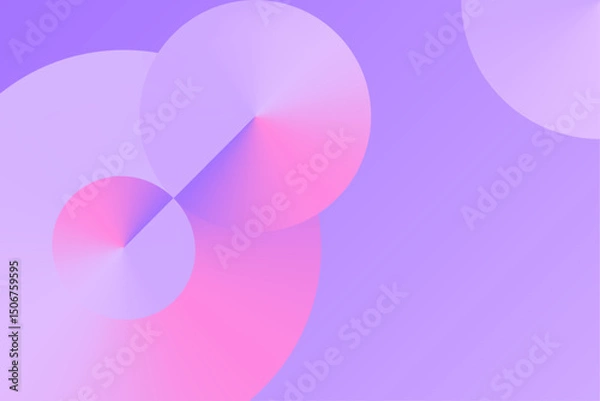 Obraz Vivid glowing composition with circular radial shapes and gradient tones blending into a soft graphic background