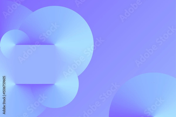 Fototapeta Abstract background inspired by space and light, featuring radial circles and cool gradient transitions