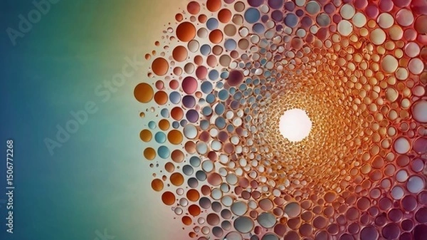 Obraz abstract background with bubbles