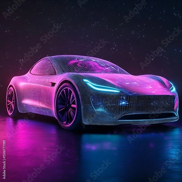 Fototapeta Driving the future through holographic innovation.

