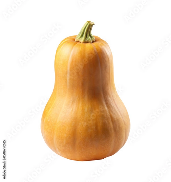 Fototapeta Studio shot of a butternut squash on a bright white background plain