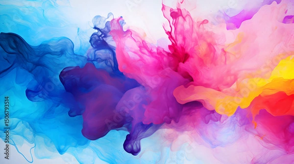 Fototapeta abstract watercolor background with splashes