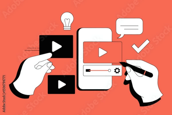 Obraz clapping hands, applause, appreciation, emoji design, yellow hands, purple cuffs, celebratory gesture, positive reaction, supportive expression, animated symbol, digital communication, social interact