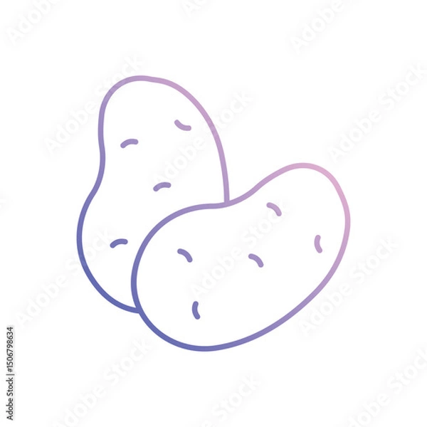 Fototapeta Potato Vector icon